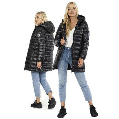 Ladies Brave Soul Everett Long Padded Jacket - Honey & Co