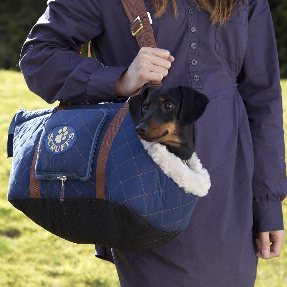 Wilton Dog Carrier (in Blue, Grey, Black, Brown) by Scruffs-5