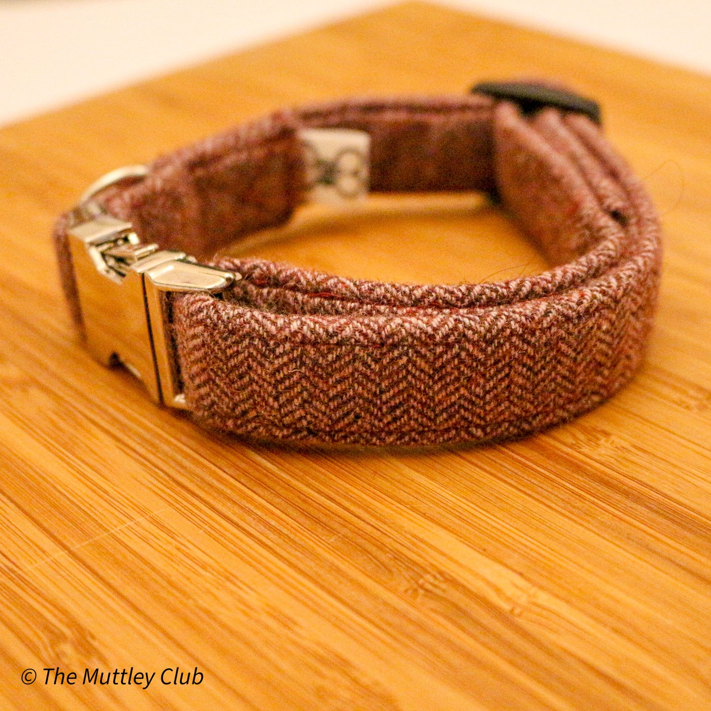 Peaky Paws Berry Handmade Collar-0